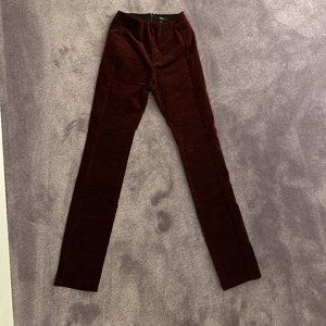 Theory Velvet Stretch Straight Pants - Size 00